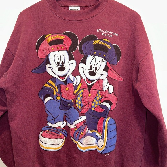 Tultex | Shirts | Vintage Mickey Minnie Mouse Large Sweatshirt 9s ...